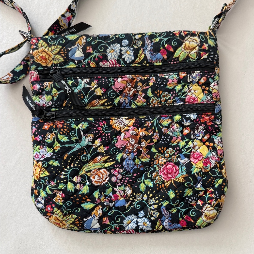 Disney by Vera Bradley Floral Black Crossbody Bag